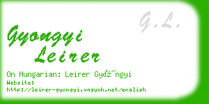 gyongyi leirer business card